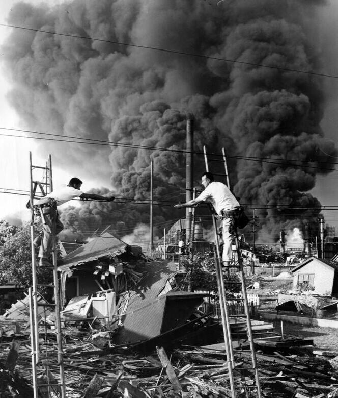 1955 Standard Oil explosion (Google available) 1955 Standard Oil explosion (Google available)